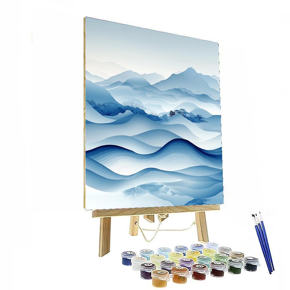 Utagawa Hiroshige Inspired Flowing Waves Of Serenity  Painting By Numbers Kit