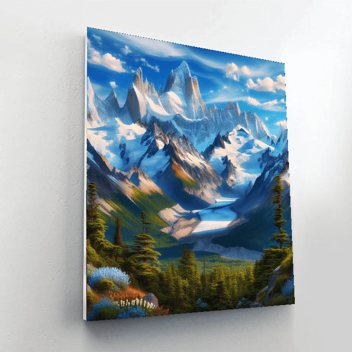 Dreamy Mountain Landscape Paint By Color