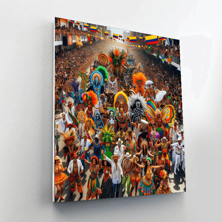 Carnival Of Barranquilla - Barranquilla, Colombia Painting By Numbers Kit