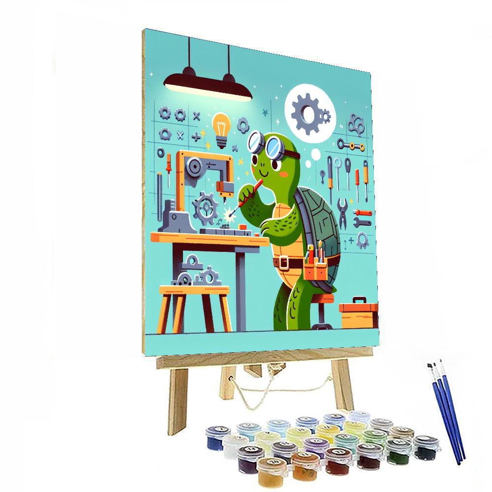 Inventive Engineer Turtle Number Painting