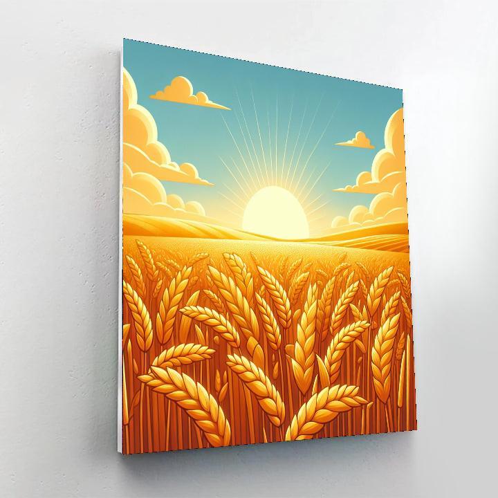 Golden Field Frolic Paint By Color