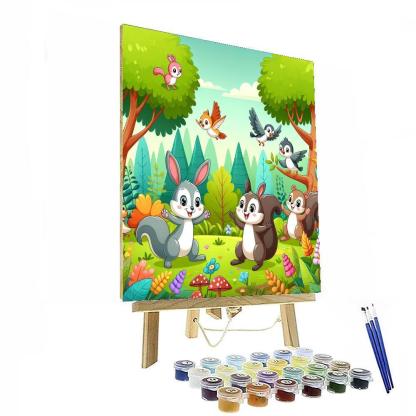 Adventure With Woodland Creatures DIY Paint By Numbers