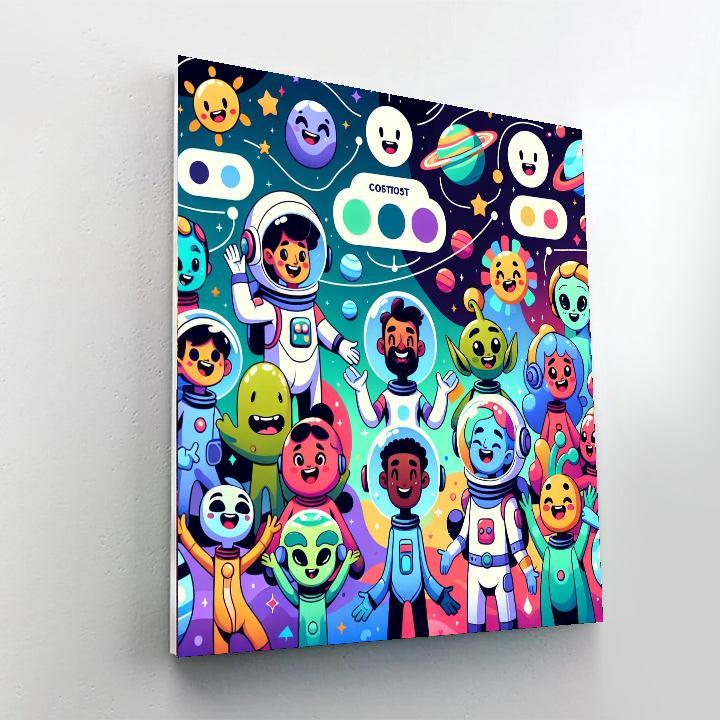 Cosmic Adventures In Space Paint By Color