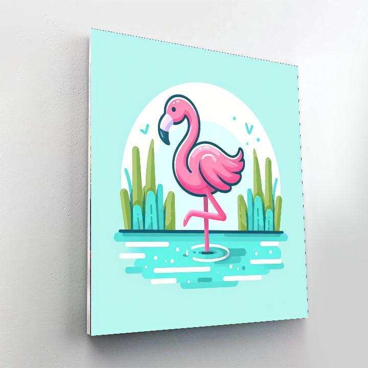 Fanciful Flamingo Paint By Color