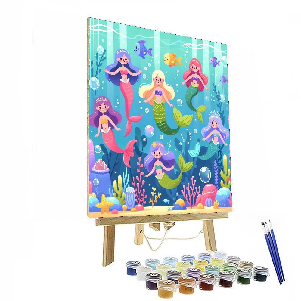Dreamy Mermaid Kingdom Number Painting