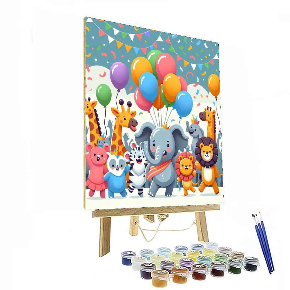 Jolly Animal Parade Numbered Painting Kits