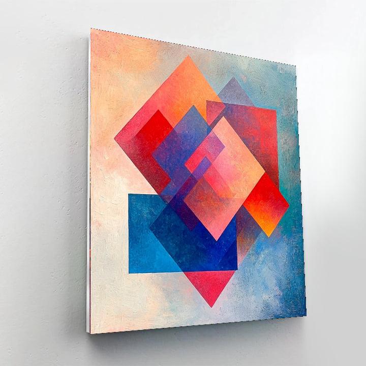 Kazimir Malevich Inspired Layered Perspectives  DIY Paint By Numbers