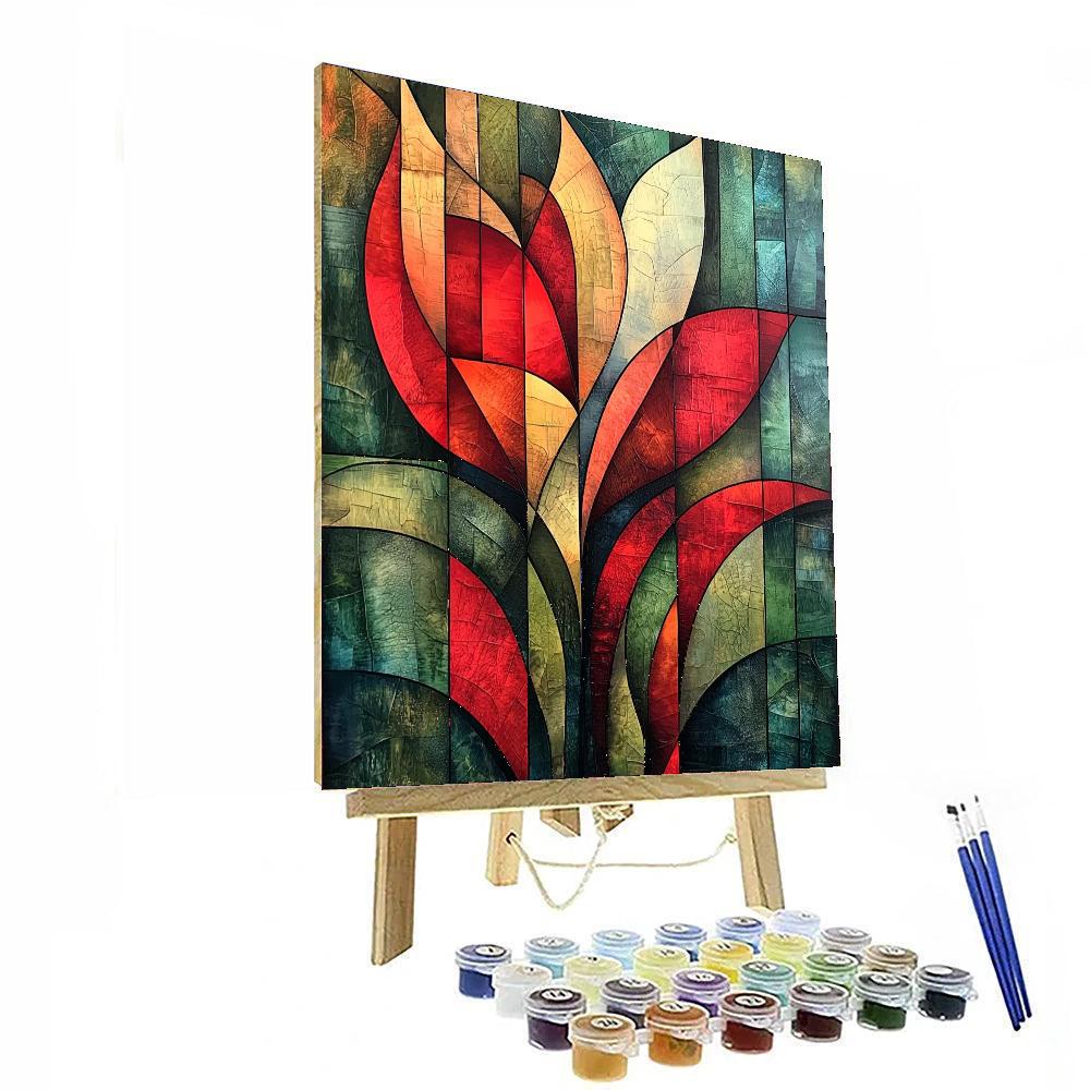 Paul Cézanne Inspired Geometric Flora  Paint By Numbers Kits