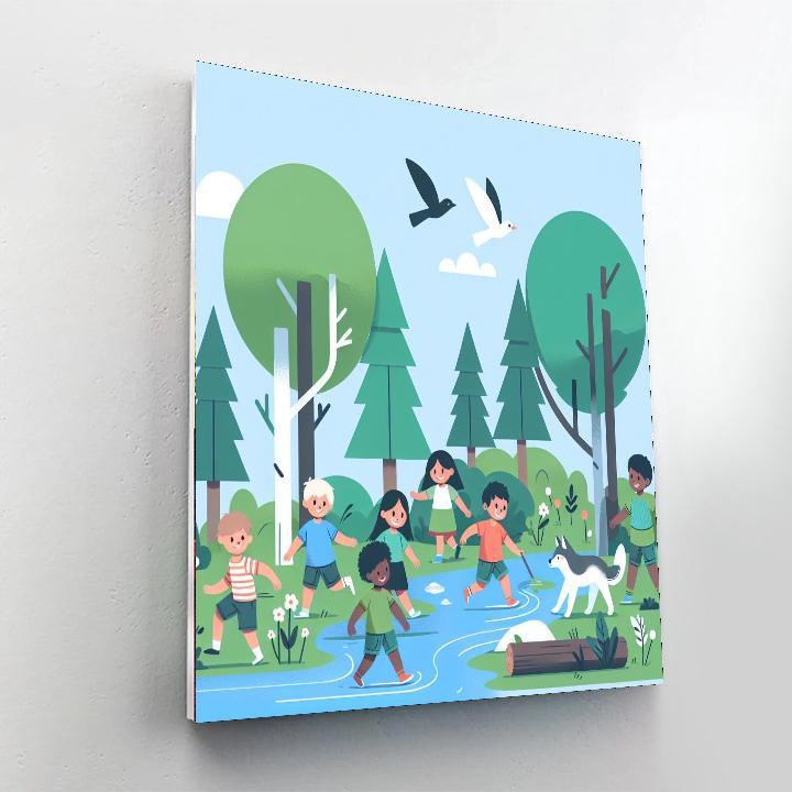 Nature's Playground Paint By Numbers Art