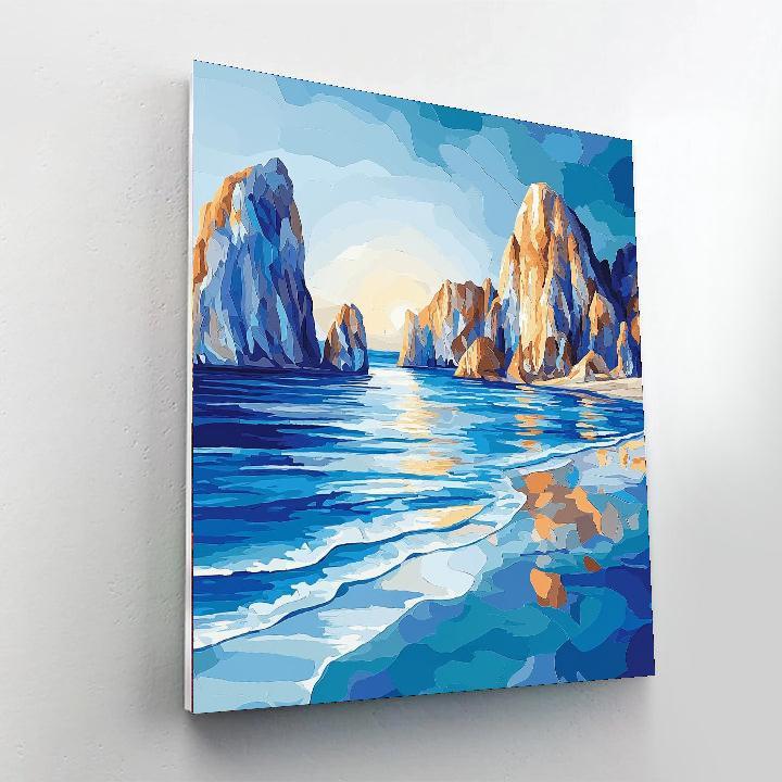 Paul Cézanne Inspired Abstract Coastal Scene  Paint By Number