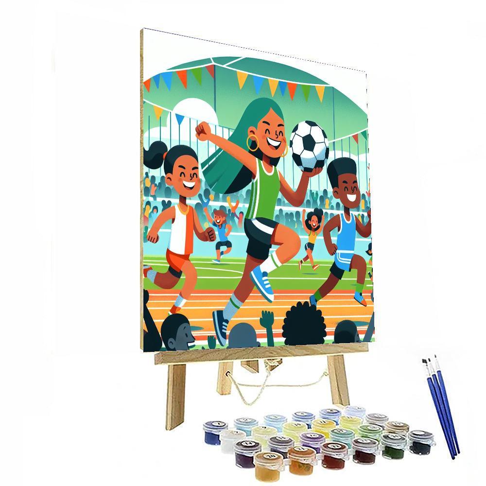 Joyful Sports Team Numbered Painting Kits