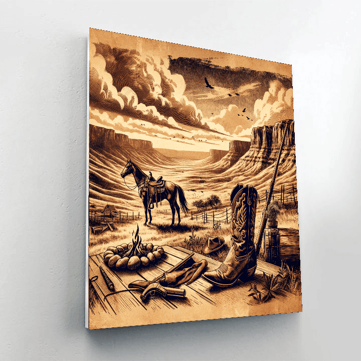 Wild Westerns Painting Number Kit