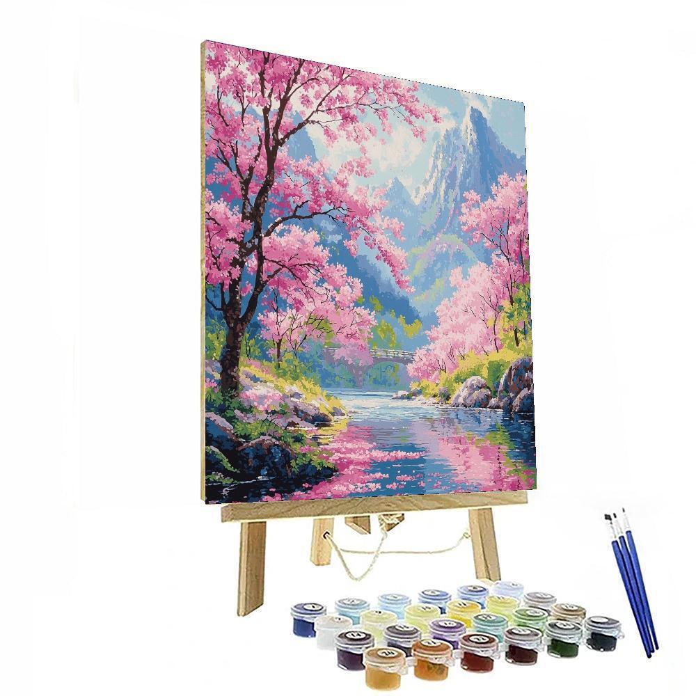 Hiroshige Inspired Whispers Of The Breeze  Painting By Numbers Kit