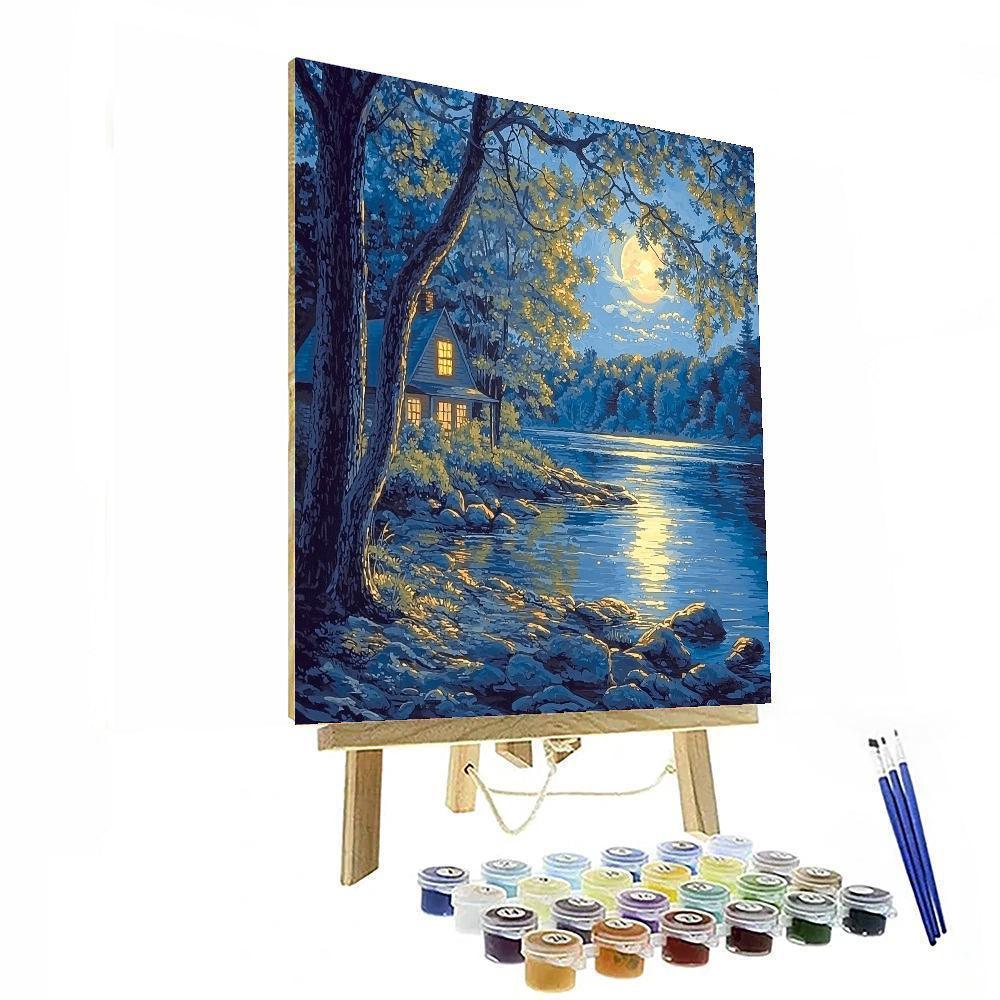 Edward Hopper Inspired Nocturnal Glow  Painting By Numbers Kit