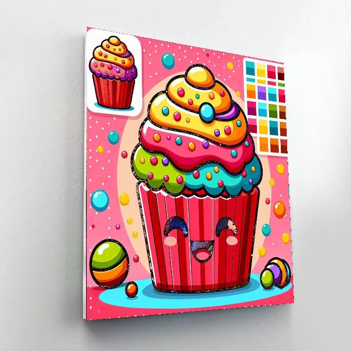 Cheery Cupcake Paint By Numbers
