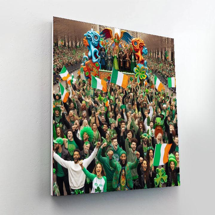 St Patrick's Day Number Painting