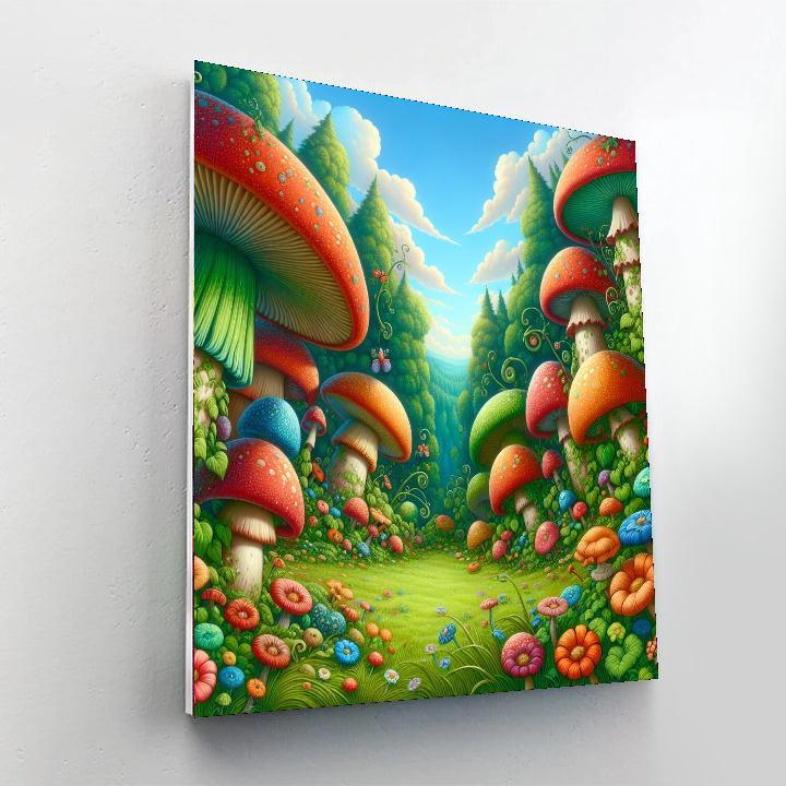 Magical Mushroom Meadow Paint By Numbers