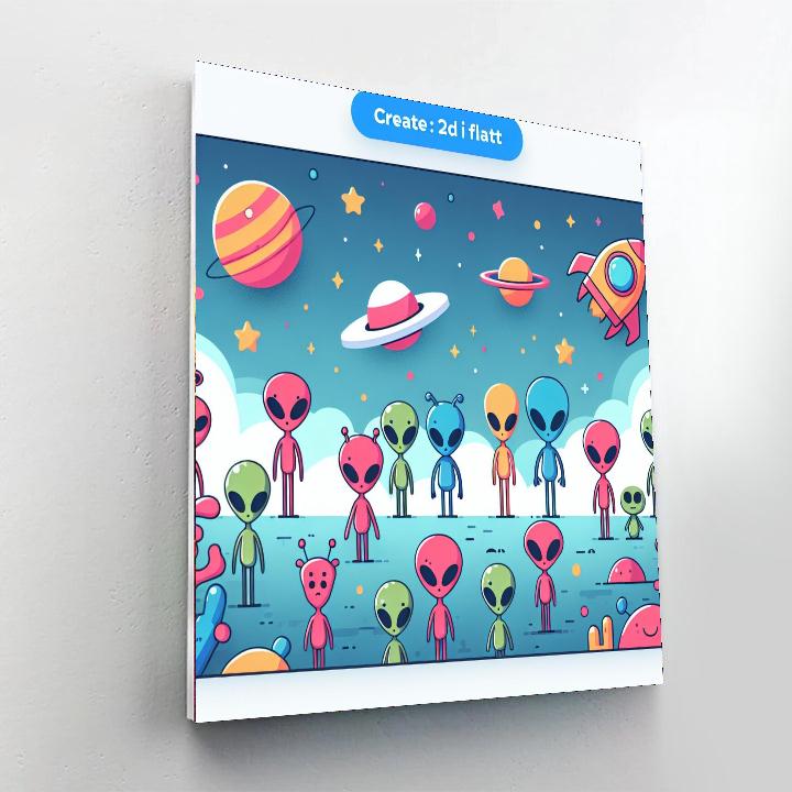 Alien Planet Numbered Painting Kits