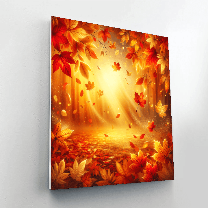 Glistening Autumn Leaves Paint By Numbers