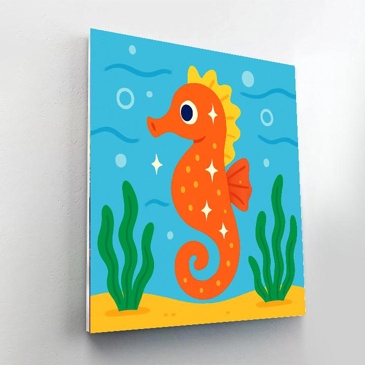 Sparkling Sea Horse DIY Paint By Numbers