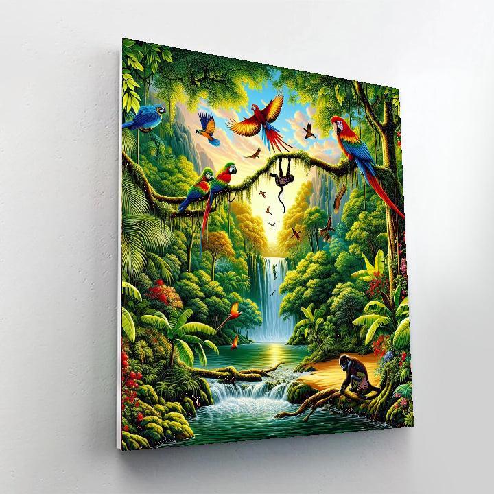 Adventure In A Jungle Paradise Painting By Numbers Kit