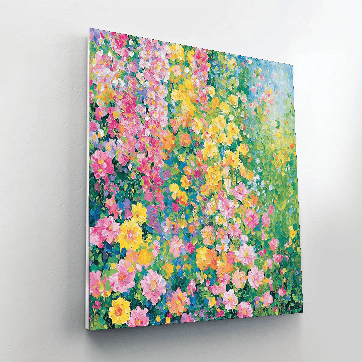 Monet Inspired Vibrant Garden Blossoms  Painting By Numbers Kit