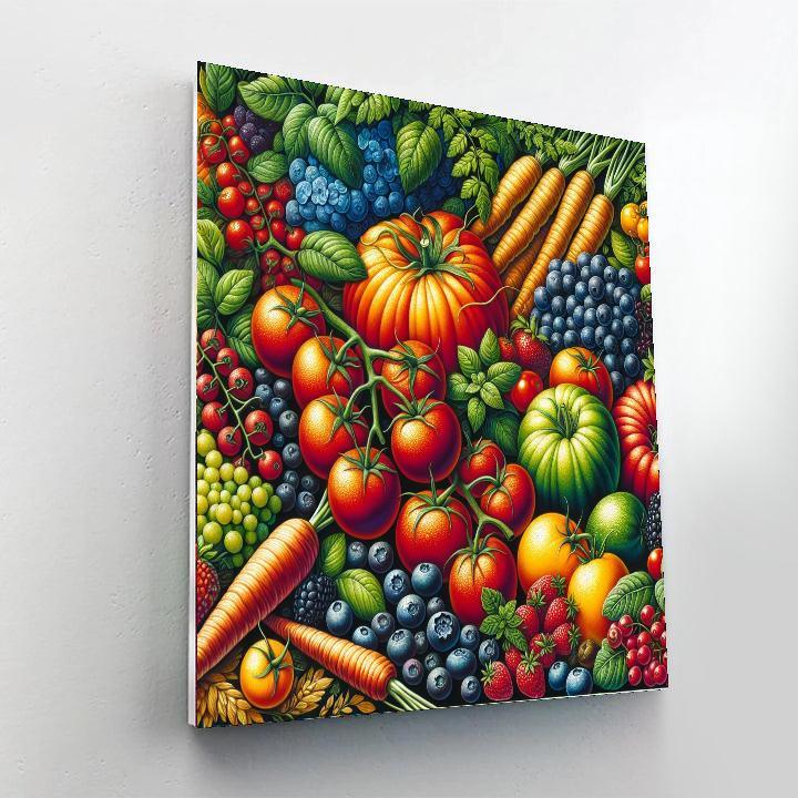 Vivid Garden Harvest Paint By Numbers Art
