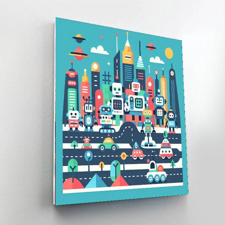 Robot Exploration Painting By Numbers Kit