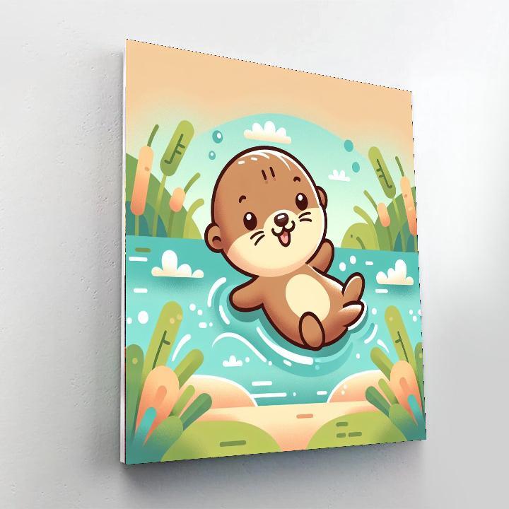 Adorable Otter Paint By Numbers Kits