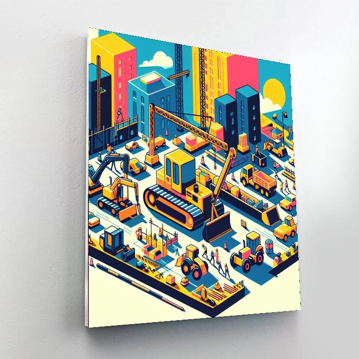 Construction Crew Capers Paint By Color