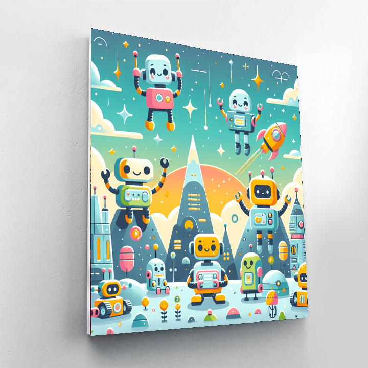 Adventure With Robots Painting Number Kit