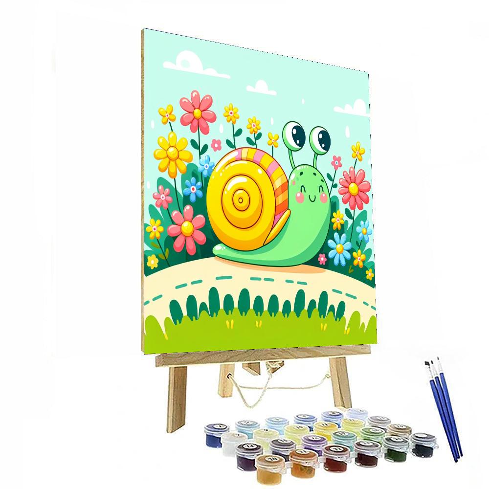 Cute Little Snail Paint By Numbers Art