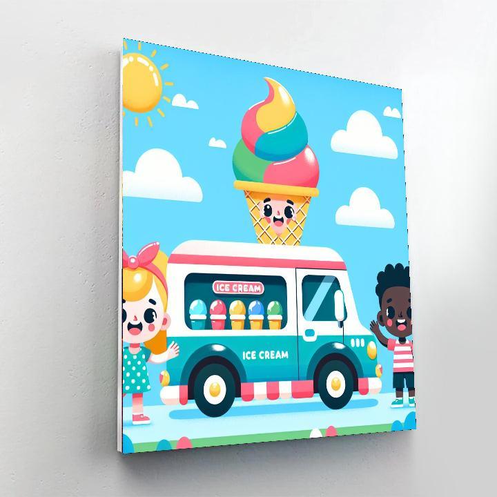 Ice Cream Truck Party Painting By Numbers Kit