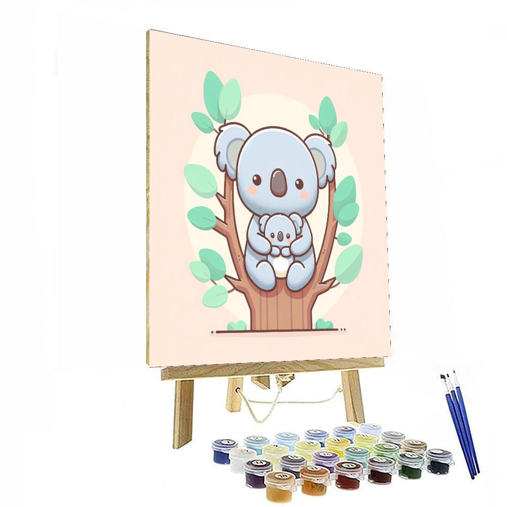 Caring Koala Hug Paint By Numbers Art