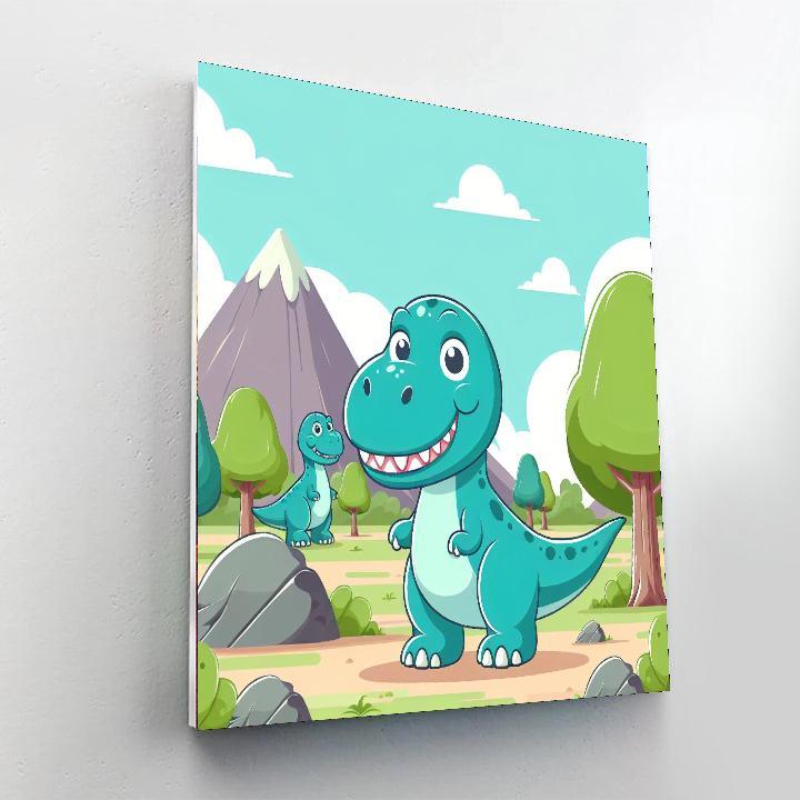 Ancient Dinosaur Park Paint By Number
