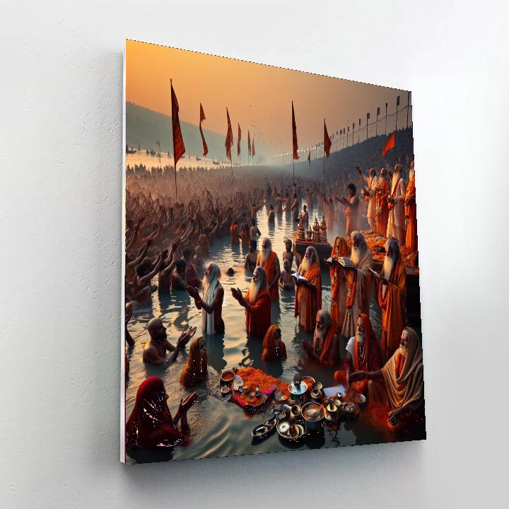 Kumbh Mela - Prayagraj Number Painting