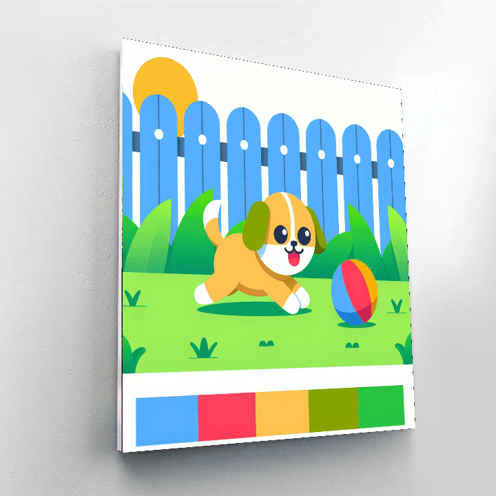 Playful Puppy Adventures DIY Paint By Numbers