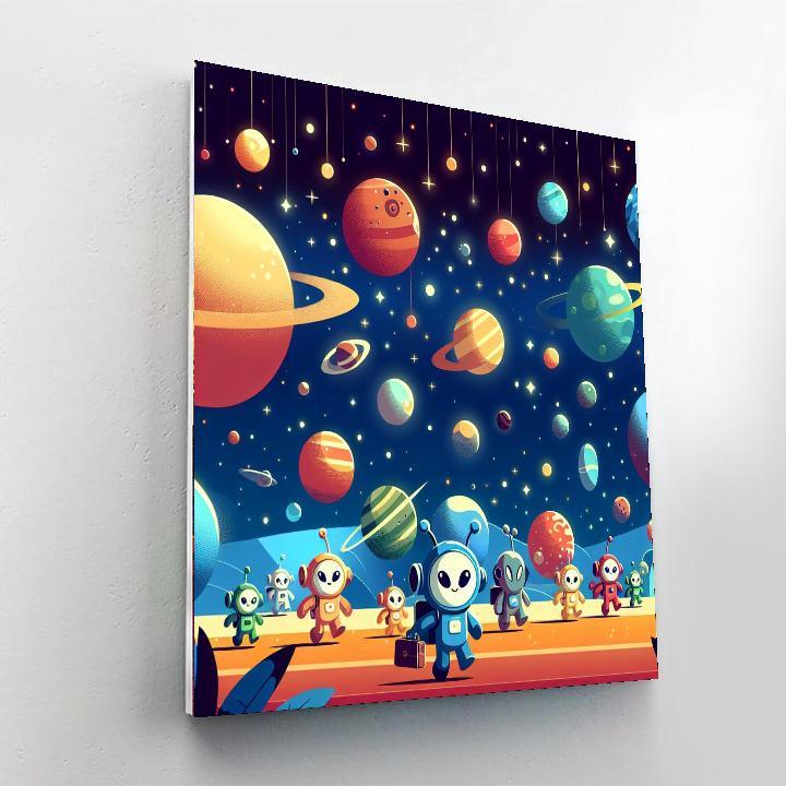 Alien Galaxy Exploration Paint By Numbers Art