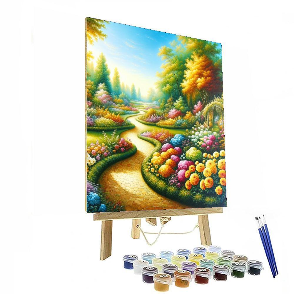 Sunny Garden Pathway DIY Paint By Numbers