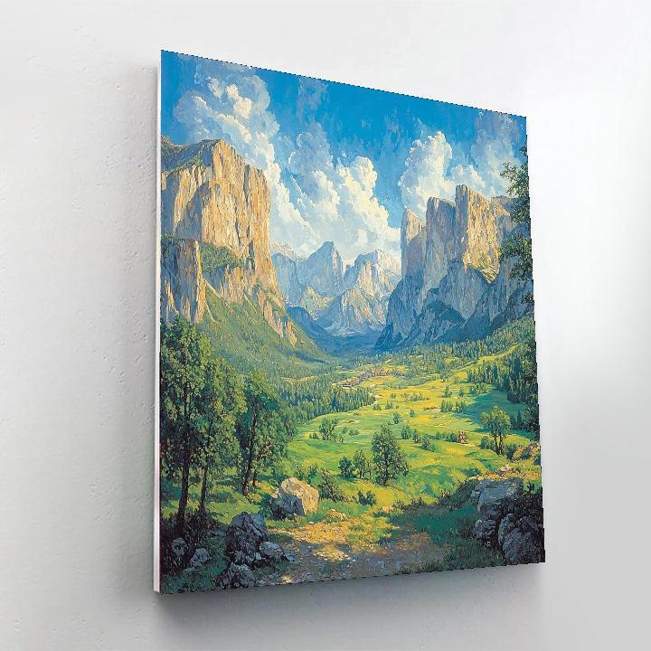 Albert Bierstadt Inspired Nature's Pathways  DIY Paint By Numbers