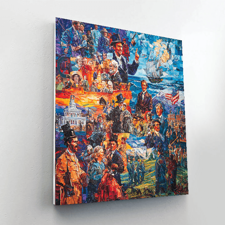 Rockwell Inspired Time Travel Moments  DIY Paint By Numbers
