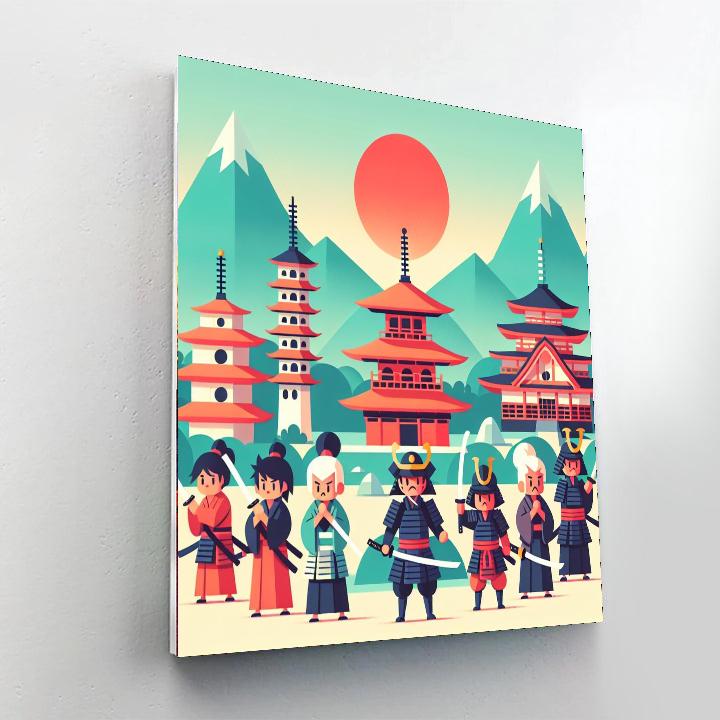 Historic Samurai Adventure Paint By Numbers Art