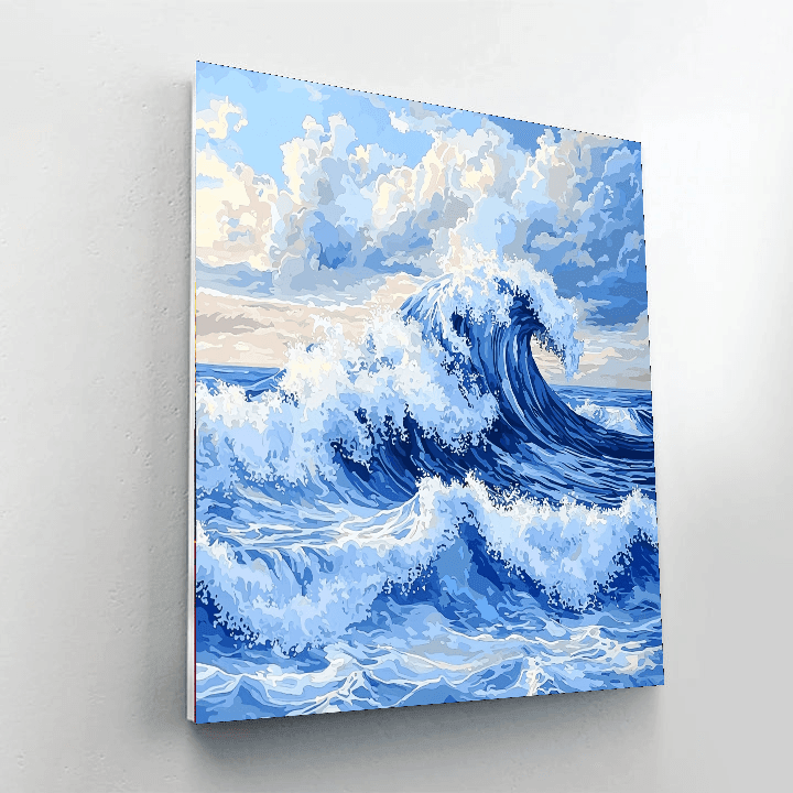 Katsushika Hokusai Inspired Japanese Waves Of Tranquility  Paint By Numbers