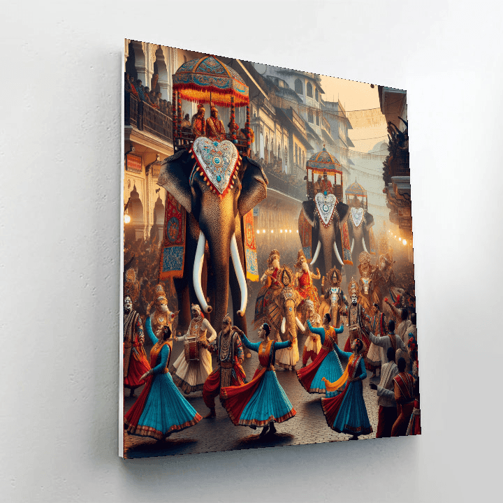 Kandy Esala Perahera - Kandy Painting By Numbers Kit