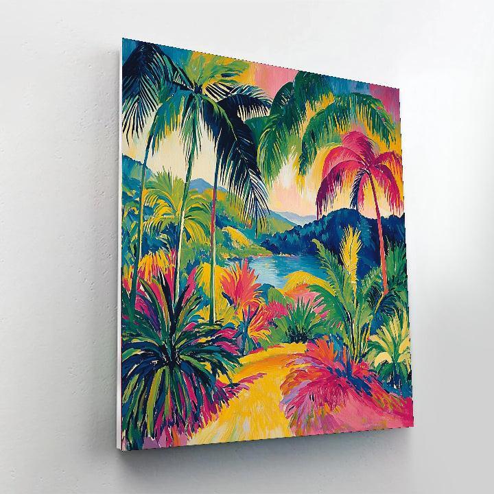 Gauguin Inspired Vibrant Oasis  Painting By Numbers Kit