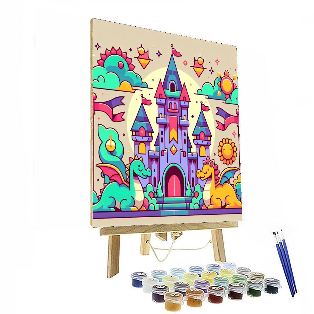 Fantasy Castle Construction Set Paint By Numbers Kits