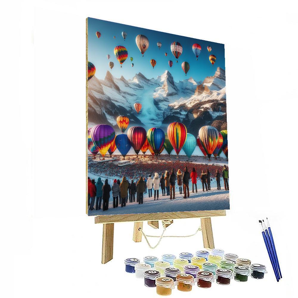 Chateau-d'oex Balloon Festival - Switzerland Number Painting