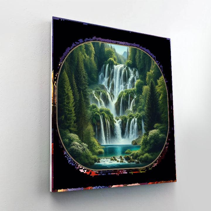Majestic Waterfall Dream Number Painting