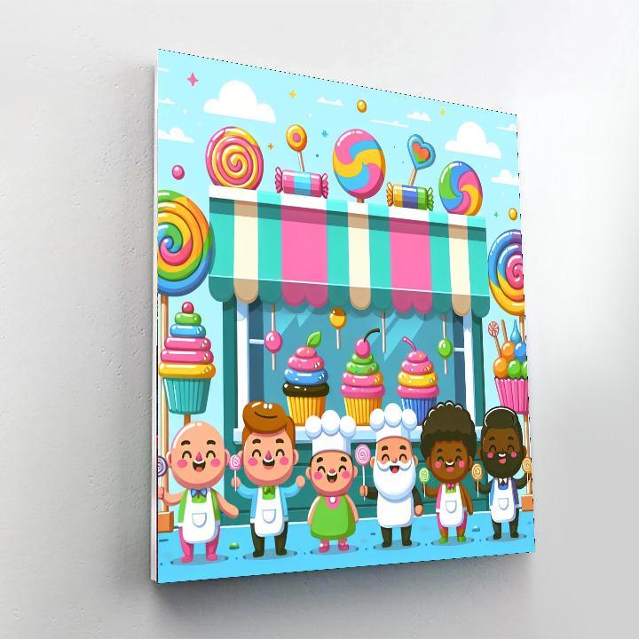 Delightful Sweet Shop Paint By Number