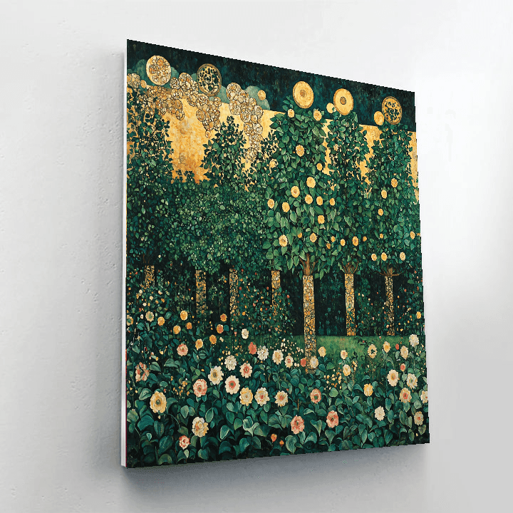 Klimt Inspired Golden Oasis  Paint By Number